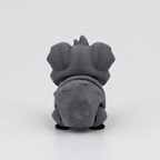 Figurine koala grise imprimée en 3D vue de dos