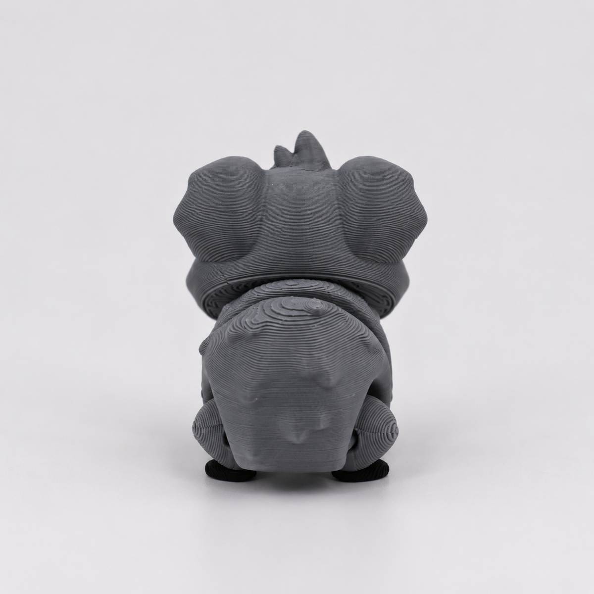 Figurine koala grise imprimée en 3D vue de dos
